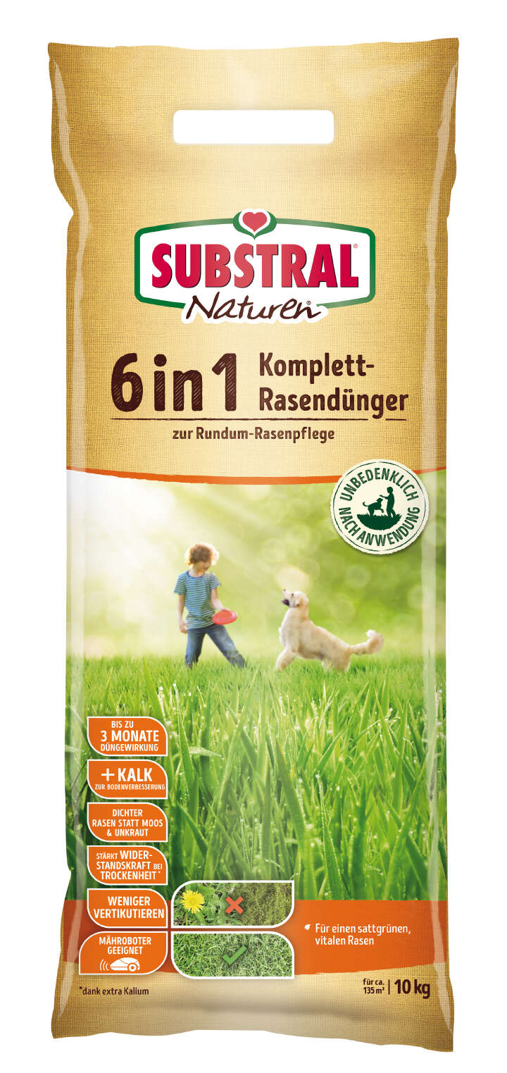 SUBSTRAL Naturen 6 in 1 Komplett-Rasendünger